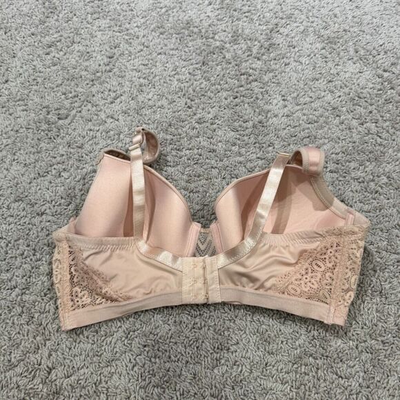 Jessica Simpson Push Up Bra Size 38D Beige Lace Trim‎ Wireless Full Coverage - Picture 6 of 9
